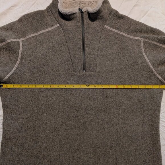 Kuhl Men's EUROPA Quarter Zip Alfpaca Fleece, Oatmeal, Medium - Picture 5 of 10